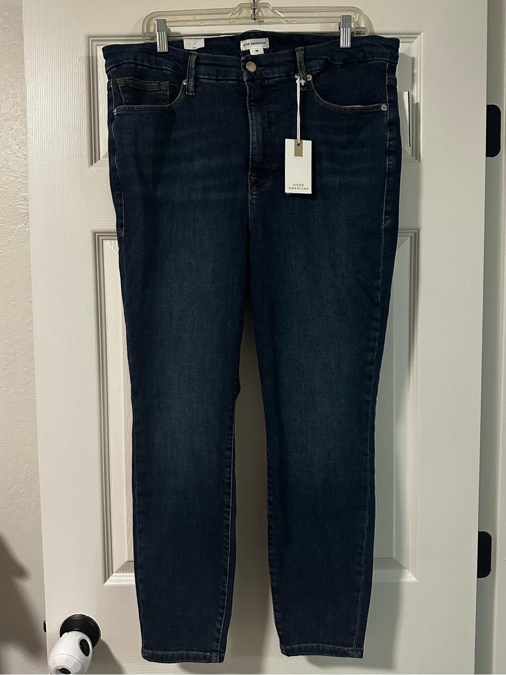 Good American Dark Blue good legs crop Jeans